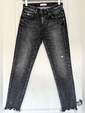 MOUSSY Vintage Checotah Skinny Jeans Black Distressed 25